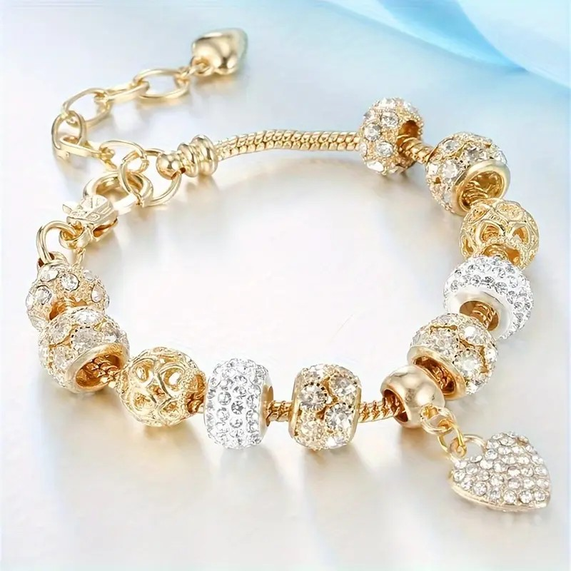 Glass Bead Copper Bracelet